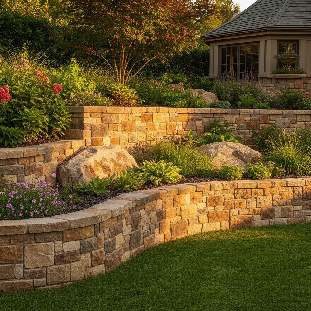 Mur de clôture en pierre